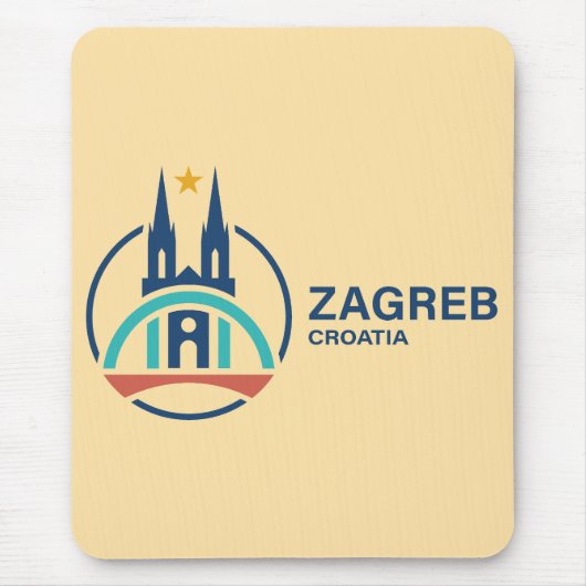 Zagreb Kroatië Europa Muismat (Voorkant)