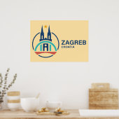 Zagreb Kroatië Europa Poster (Keuken)