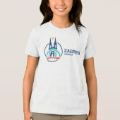 Zagreb Kroatië Europa Tri-Blend Shirt (Voorkant)