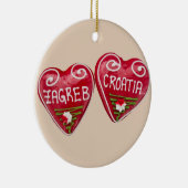 Zagreb, Kroatië: Heart-Shaped Licitar Keramisch Ornament (Rechts)