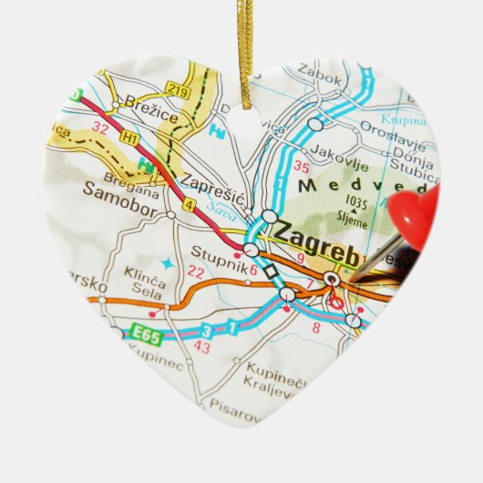 Zagreb, Kroatië Keramisch Ornament (Voorkant)