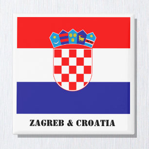 Zagreb & Kroatië, Kroatische vlag Magnet