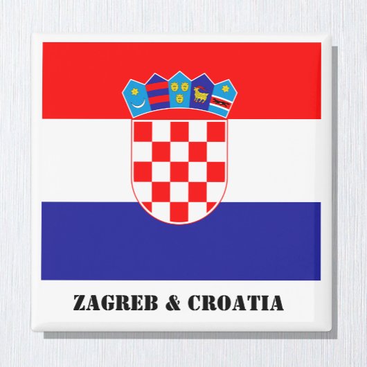 Zagreb & Kroatië, Kroatische vlag Magnet