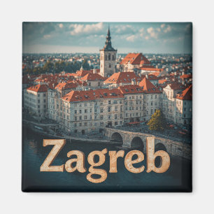Zagreb Kroatië Oude Stad Geschiedenis Architectuur Magneet