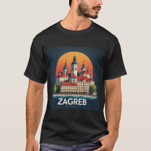 Zagreb Kroatië Oude Stad Geschiedenis Architectuur T-shirt