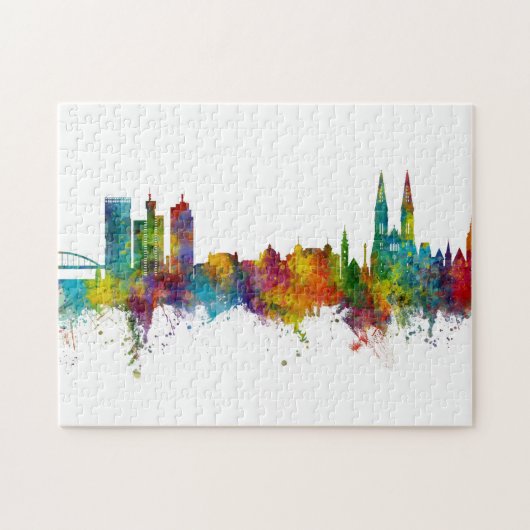 Zagreb Kroatië Skyline Legpuzzel (Horizontaal)