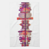 Zagreb Kroatië Skyline Theedoek (Verticaal)