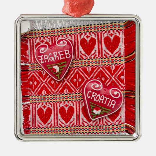 Zagreb Kroatië Souvenir Metalen Ornament (Voorkant)
