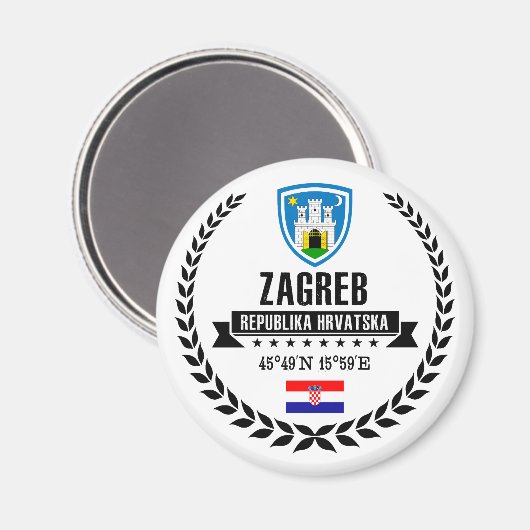 Zagreb Magneet (Voorkant / Achterkant)