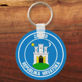 Zagreb Round Emblem Sleutelhanger (Voorkant)