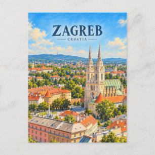 Zagreb Schilderachtige Reiskunst Briefkaart