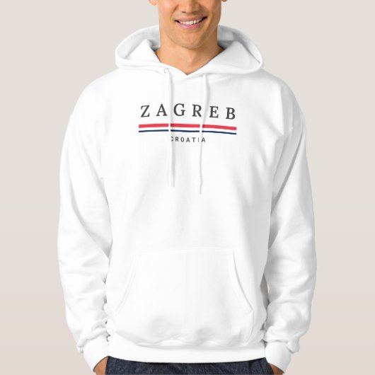 Zagreb Stad Kroatië Hoodie (Voorkant)