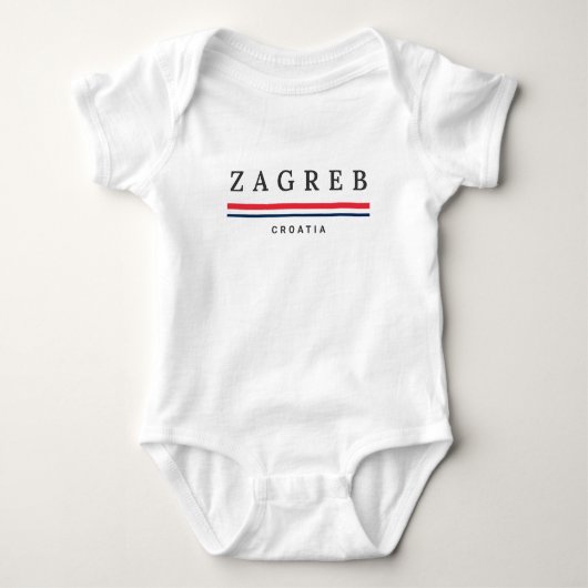 Zagreb Stad Kroatië Romper (Voorkant)