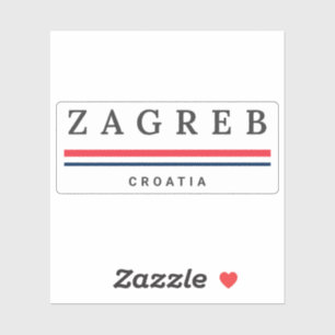 Zagreb Stad Kroatië Sticker