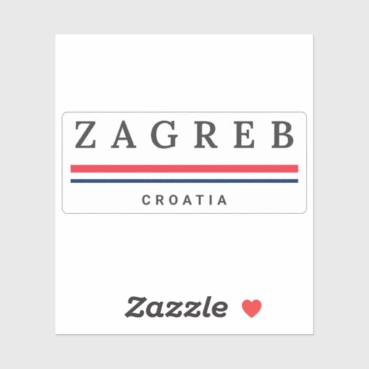 Zagreb Stad Kroatië Sticker (Vel)
