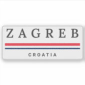Zagreb Stad Kroatië Sticker (Voorkant)