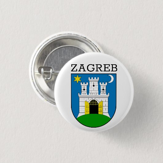 Zagreb wapenstilstand ronde button 3,2 cm (Voorkant /achterkant)