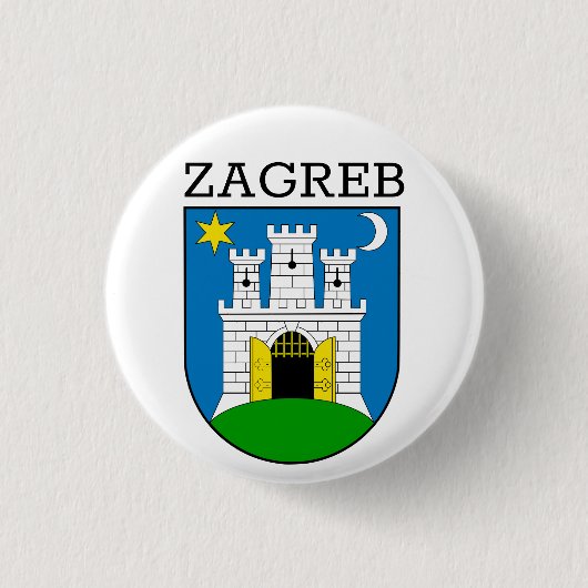 Zagreb wapenstilstand ronde button 3,2 cm (Voorkant)