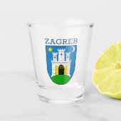 Zagreb wapenstilstand shot glas (Voorkant)