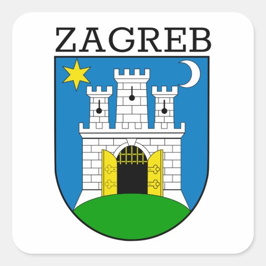 Zagreb wapenstilstand vierkante sticker (Voorkant)