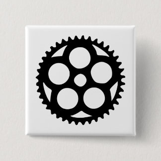 Zahnrad Oldstyle Nr. 1 Quadrat Button