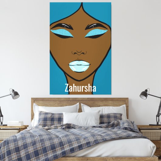 Zahursha Canvas Afdrukken (Insitu (Slaapkamer))