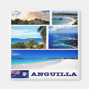 zAI003 ANGUILLA, Mosaic, Amerika, Fridge Magneet
