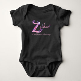 Zaide-meisjes Z-naam betekent aangepaste baby appa Romper