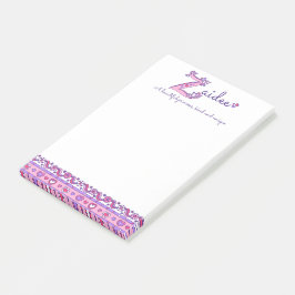 Zaidee letter Z naam betekent roze paarse Post-it® Notes