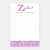 Zaidee letter Z naam betekent roze paarse Post-it® Notes (Voorkant)