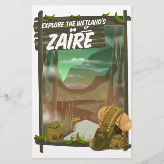 Zaïre Afrikaanse avontuur Briefpapier (Voorkant)