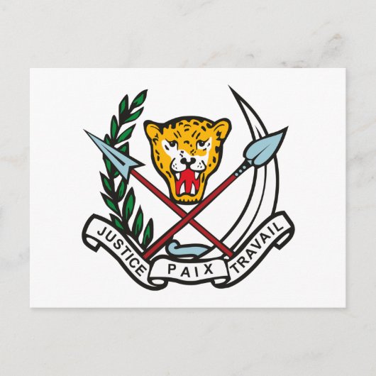 Zaïre Briefkaart van wapenbezit (Voorkant)