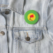 Zaïre, Democratische Republiek Congo Ronde Button 5,7 Cm (In situ)