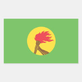 Zaire Flag Rechthoekige Sticker (Voorkant)