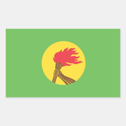 Zaire Flag Rechthoekige Sticker (Voorkant)