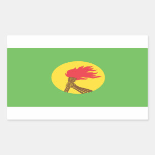 Zaire Flag Rechthoekige Sticker