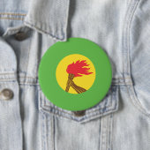 Zaire Flag Ronde Button 4,0 Cm (In situ)