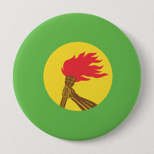 Zaire Flag Ronde Button 4,0 Cm
