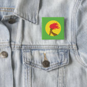Zaire Flag Vierkante Button 5,1 Cm (In situ)