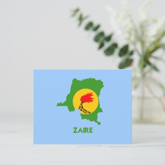 ZAIRE MAP BRIEFKAART (Staand voorkant)