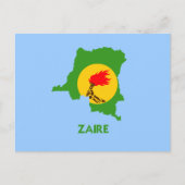 ZAIRE MAP BRIEFKAART (Voorkant)