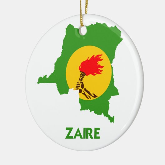 ZAIRE MAP KERAMISCH ORNAMENT (Links)