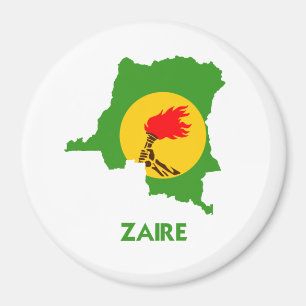ZAIRE MAP MAGNEET