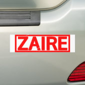 Zaire Stamp Bumpersticker (Op auto)