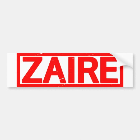 Zaire Stamp Bumpersticker (Voorkant)