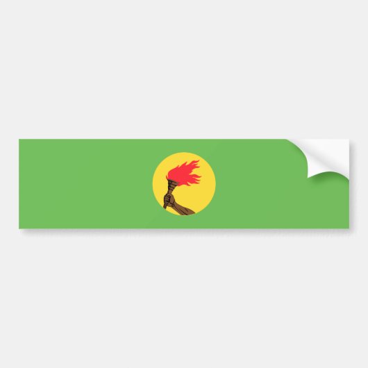 Zaïre Vlag Bumpersticker (Voorkant)