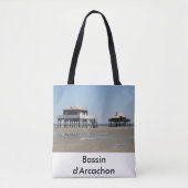 zak "Arcachon", voorzijde -"LesCabanes", achterzij Tote Bag (Voorkant)