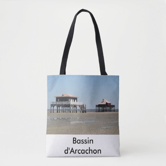 zak "Arcachon", voorzijde -"LesCabanes", achterzij Tote Bag (Voorkant)
