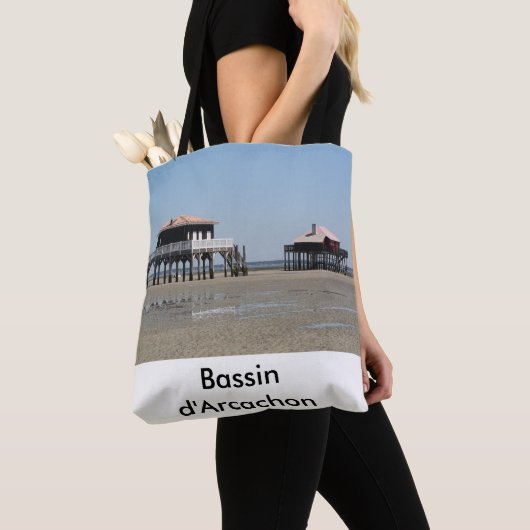 zak "Arcachon", voorzijde -"LesCabanes", achterzij Tote Bag (Dichtbij)