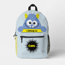 Zak Buddy Grappig Blauw Monster Bedrukte Rugzak
